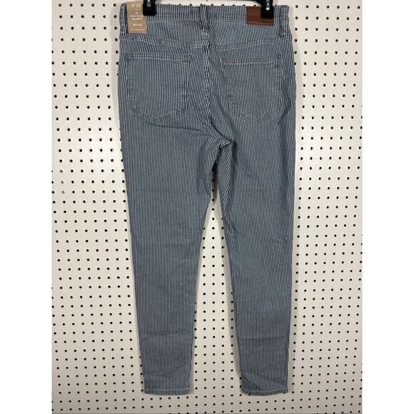 Madewell mid rise 9” skinny railroad stripe jeans size 29 - Picture 2 of 14